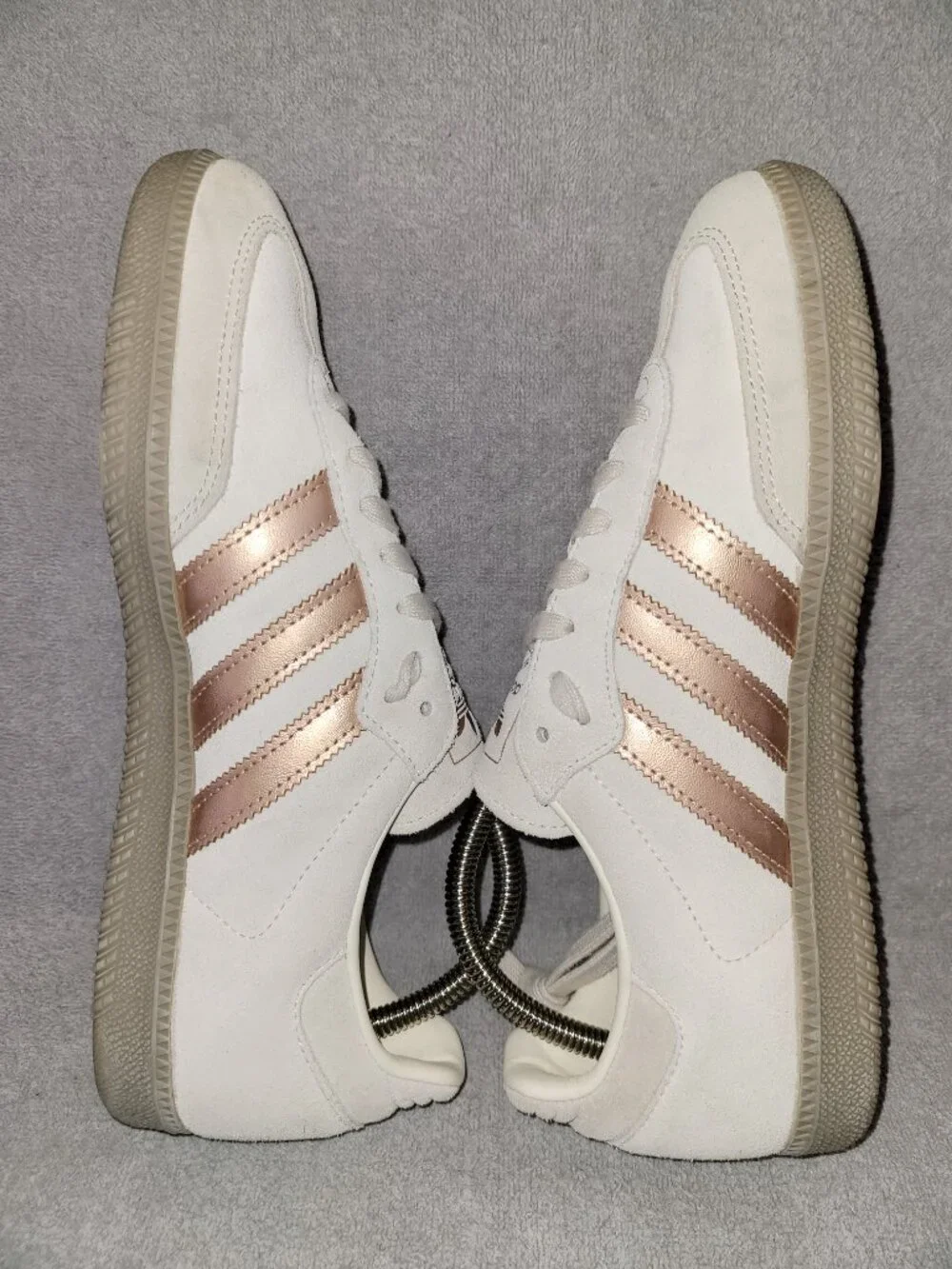 Adidas Samba OG Women's Size 9 Off White Copper Metallic Sneakers JQ2106 (#2216)